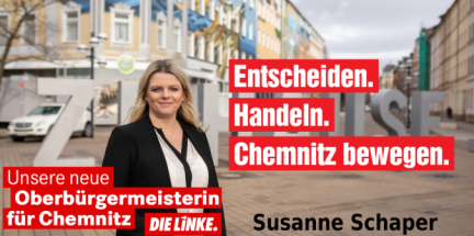 Wahlplakat &quot;Ihre Oberbürgermeisterin&quot; von Susanne Schaper