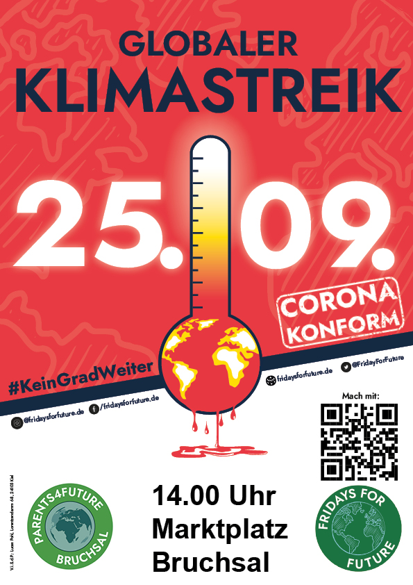 Flyer zum GlobalenKlimastreik am 25. September