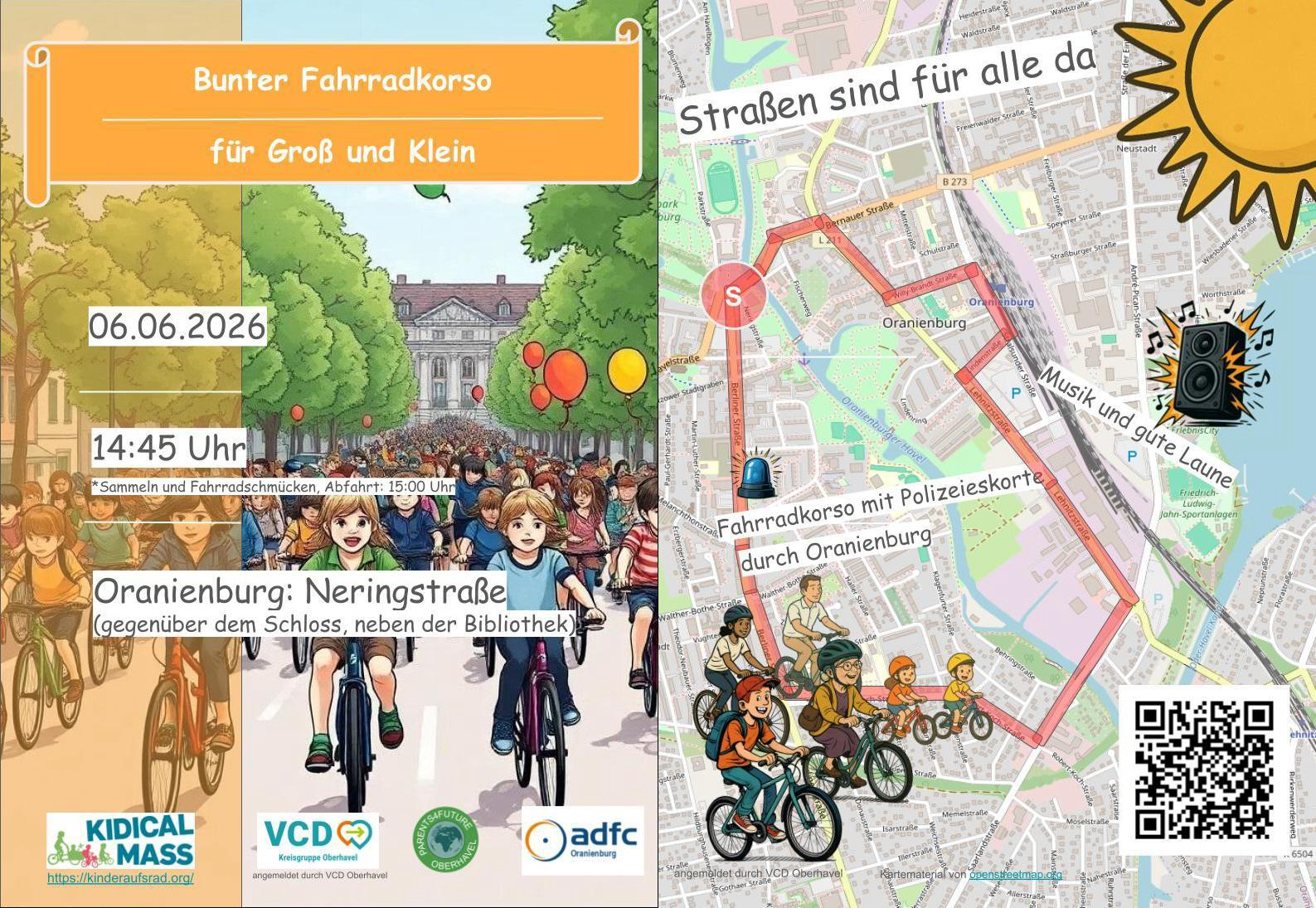 Bunter Familienfahrradkorso