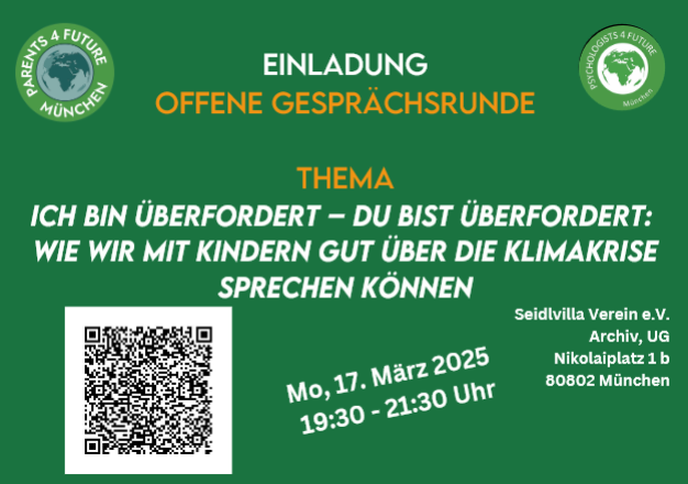 Offene Gesprächsrunde: Wie wir mit Kindern gut über die Klimakrise sprechen können