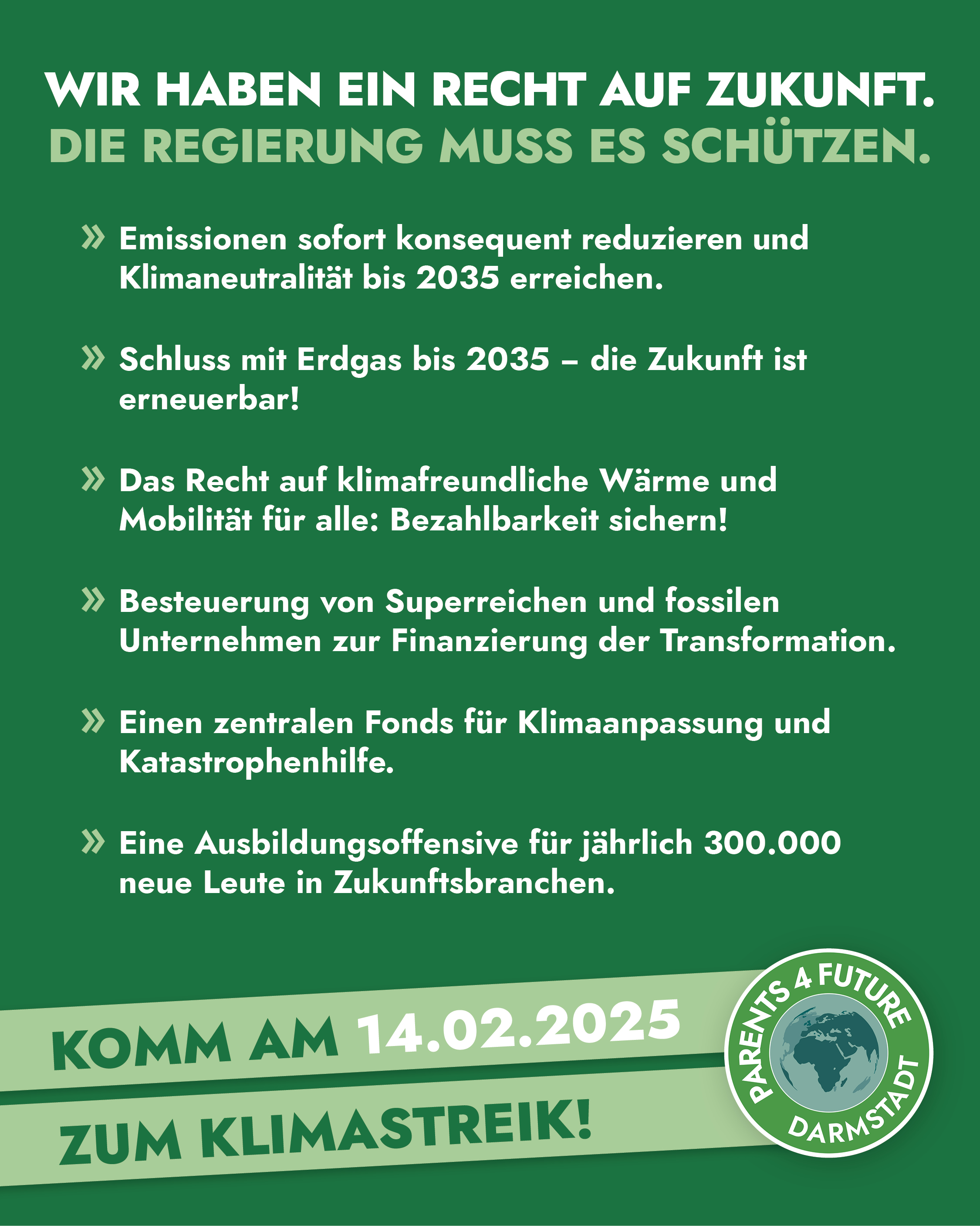 Klimastreik am 14.02 15:00 Uhr Friedensplatz