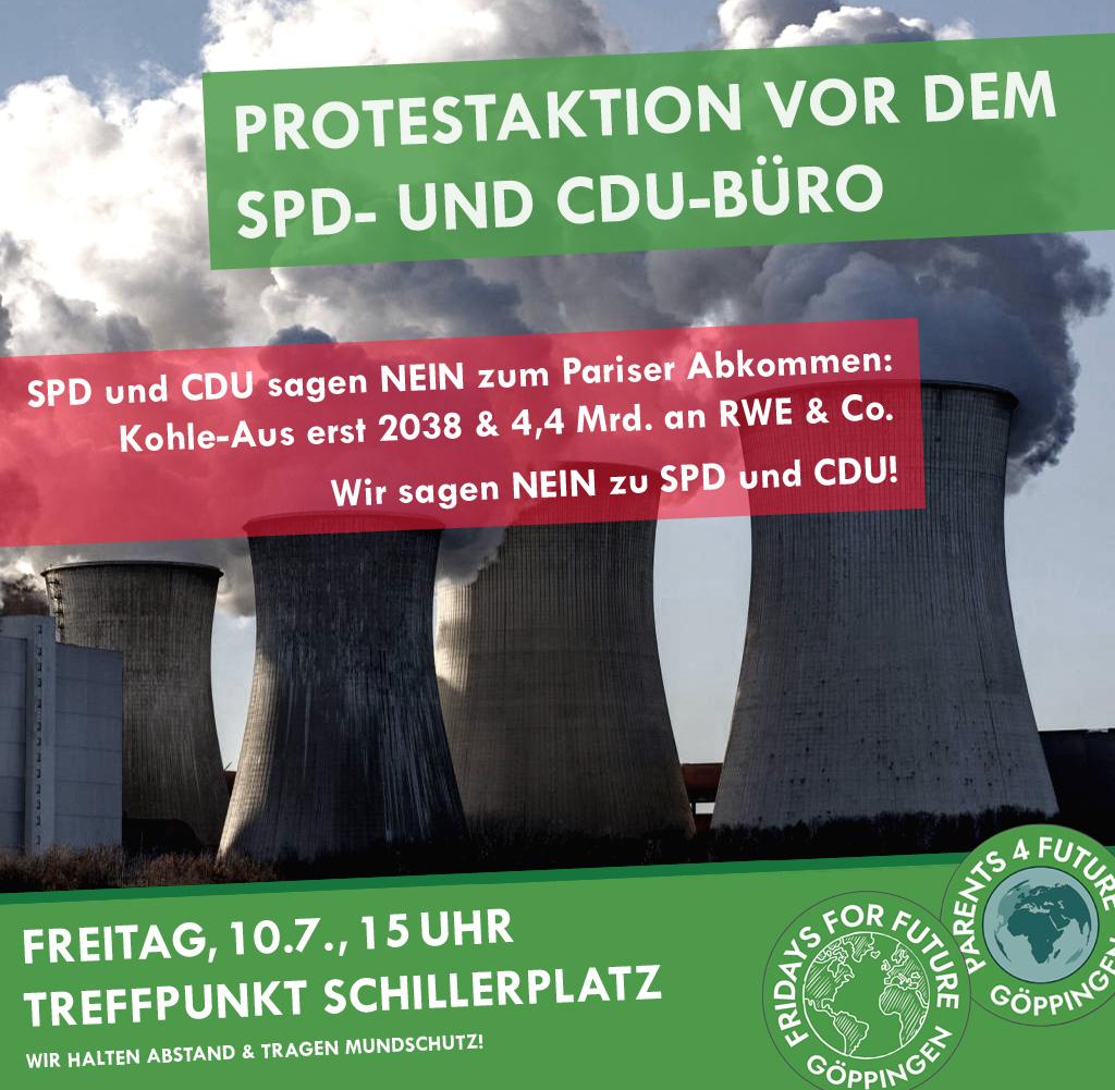 Protestaktion CDU - SPD