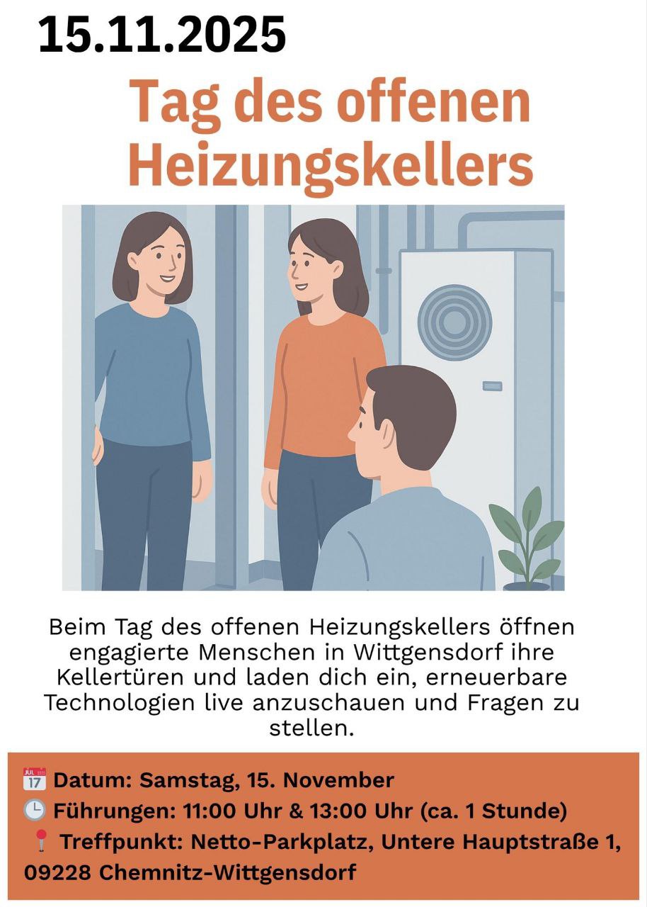 Sharpic Einladung zum Tag des offenen Heizungskellers in Chemnitz