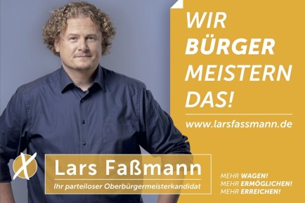 Wahlplakat &quot;Wir Bürger meistern das&quot; von Lars Fassmann
