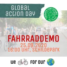 Fahrraddemonstration in Bad hersfeld am 25. September 2020 um 16 Uhr im Schildepark